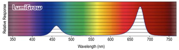 Research has shown plants respond best to light in the 450 nm and 660 nm ranges Plants respond best to light in the 450 nm and 660 nm ranges